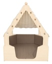 Kuschelhöhle mit Sitzpolster + Stoffdach, LxBxH: 110 x 110 x 143 cm