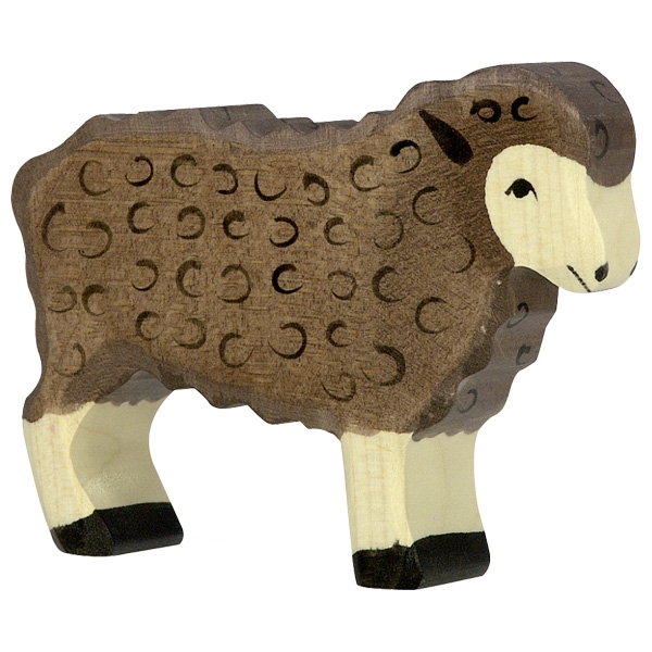 Holztiger - Schaf, stehend, schwarz