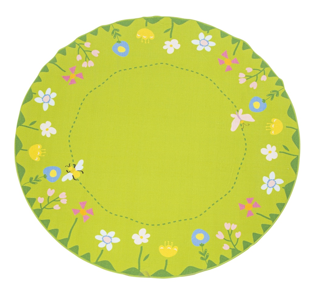 Wisdom -  Runder Teppich mit Blumen