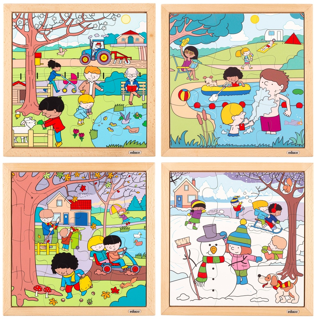 Educo -  Jahreszeiten Puzzles- 4er Set