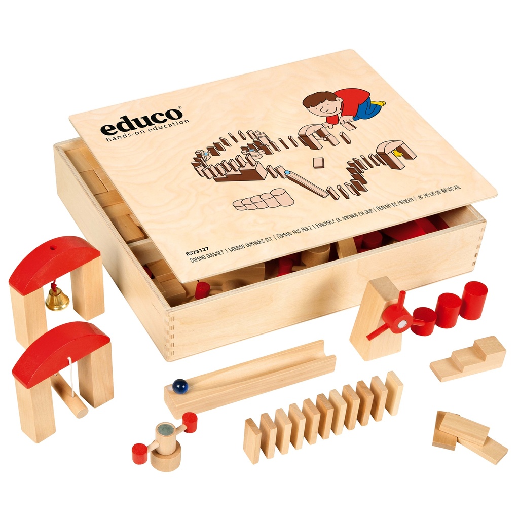 Educo -  Holzdomino-Set zum kreativen Bauen