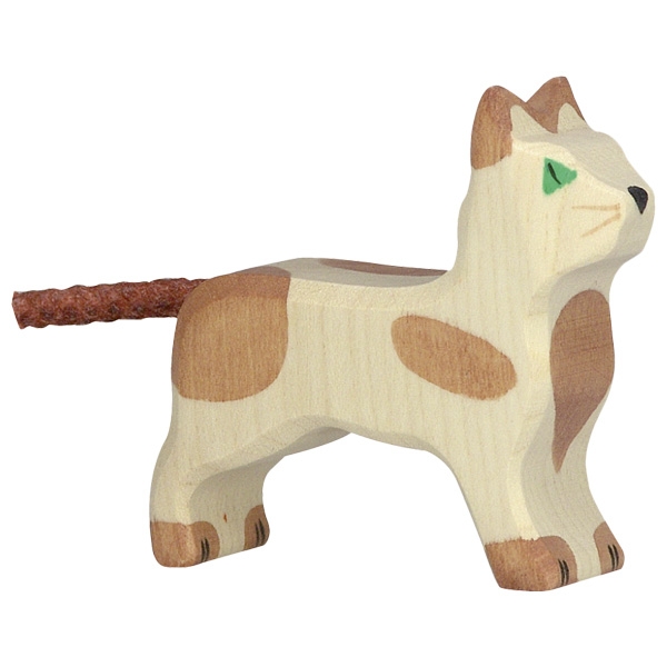 Holztiger - Katze, stehend, klein