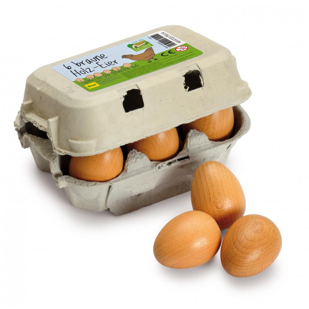 Erzi - Eier, braun im Karton