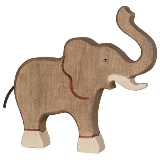 [80148] Holztiger - Elefant, Rüssel hoch