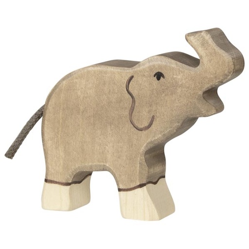 [80150] Holztiger - Elefant, klein, Rüssel hoch