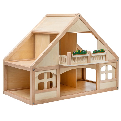 [E525016] Educo -  Puppenhaus aus Holz, 80 x 42 x 56 cm