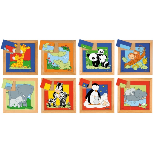 [E522633] Educo -  Puzzles animaux mère et enfant, 8 puzzles (6-12 pièces)