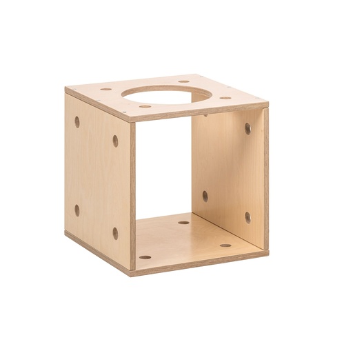 [900000539] Educo -  Cube avec 3 côtés fermés et ouverture ronde